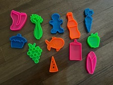 Vintage 1970s Mattel Lot TUFF STUFF PLASTIC PLAY FOOD, Set of 12
