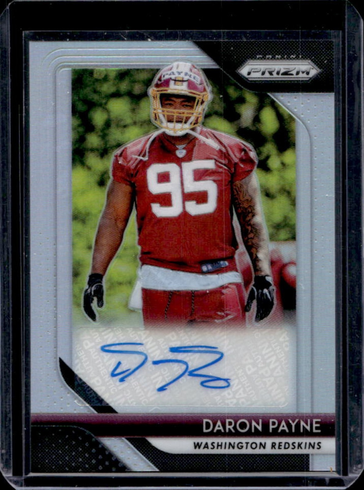 Daron Payne Panini Prizm Rookie Autographs #DP Silver