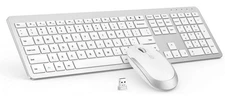 Wireless Keyboard and Mouse Combo - Full Size Slim Thin Wireless Keyboard Mouse