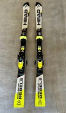 Waxed and serviced Head World Cup Rebels skis 144cm