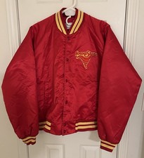 Vintage Chalk Line Jacket Iowa State Cyclones ISU Satin Bomber Football Size XL