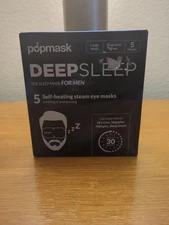 NEW! Popmask DeepSleep 5 Self Warming Calming Eye Masks for Men Large