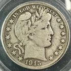 1915 D Barber Half Dollar - PCGS VG10 - Every Liberty Letter Shows - Older Slab