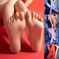 M L XL Plus 8D Oil Glossy Shiny Separate Toes Pantyhose Sheer Tights Stockings