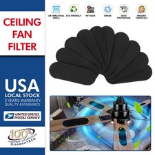 10 x Ceiling Fan Filters Activated Carbon Air Filters Fan Blade Filters Pads 5mm