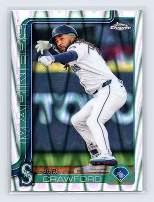 J.P. Crawford Seattle Mariners 2025 Topps Chrome #181 Raywave Refractors