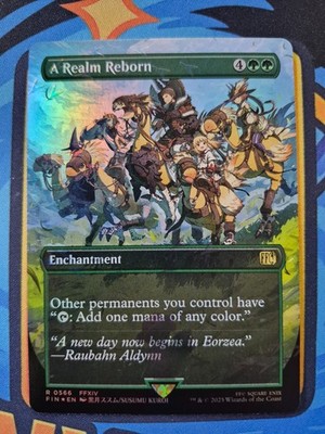 A Realm Reborn | Borderless Chocobo Track Foil | Final Fantasy MTG