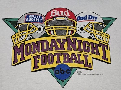Vintage 1990s Budweiser ABC Monday Night Football NFL T-Shirt Size