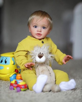 26in Fully Assembled Reborn Baby Doll Toddler Hand-Rooted Hair Painted Kids Gift