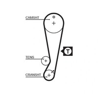 Zahnriemen-Kit Gates K015403XS FüR Toyota GEO