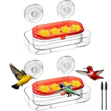 Redboat Lot de 2 mangeoires colibri fenêtre, ventouse forte neuf 2