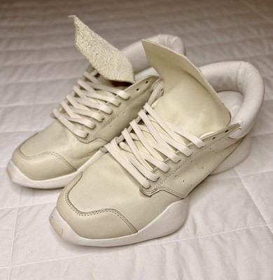 Adidas Rick Owens Vicious Runner Men 8.5 9.5 Cream Leather Sneakers Shoes AQ2828
