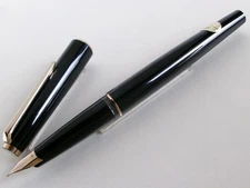 Montblanc 320 Fountain Pen Black GT Cartridge Filling System 14K F Nib