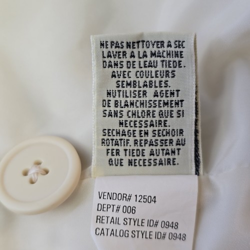 Eddie Bauer Damen Zweireiher Gefütterter Trenchcoat XL Elfenbein Beige Baumwollmischung - Bild 17 von 21