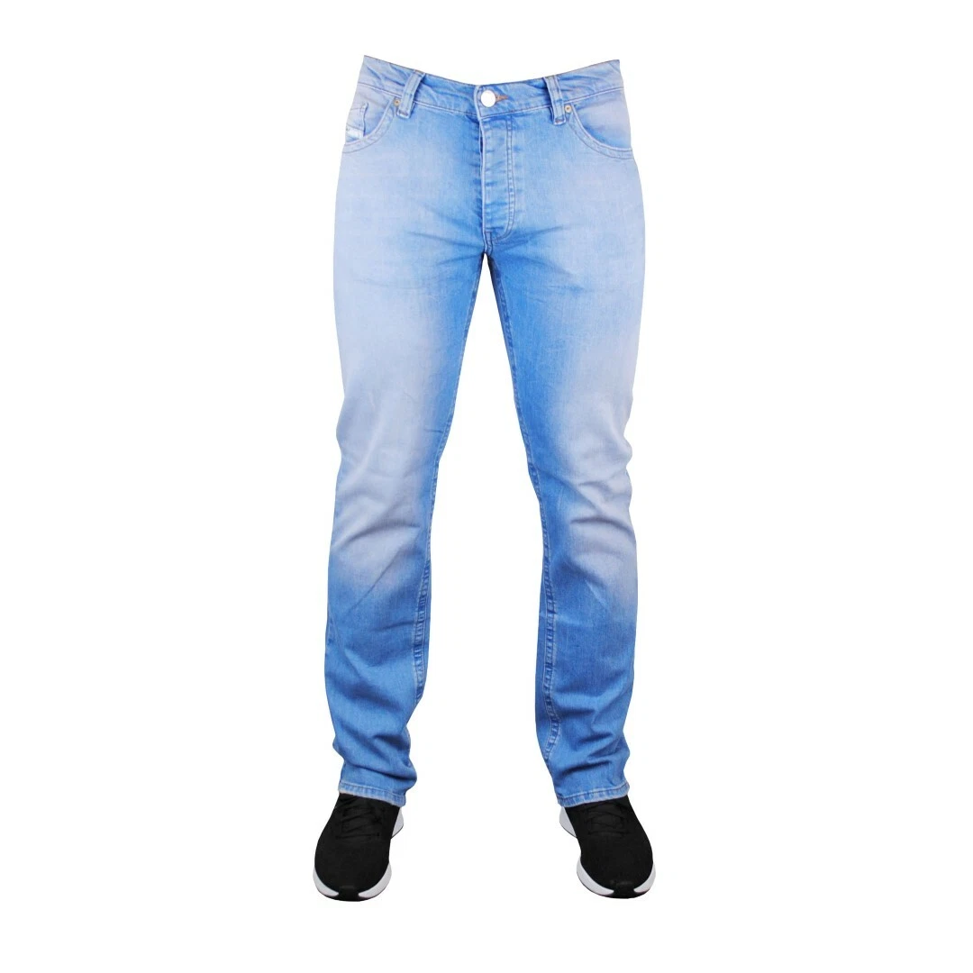 Enzo Jeans Uomo, Stonewash Blu, W32 / L34