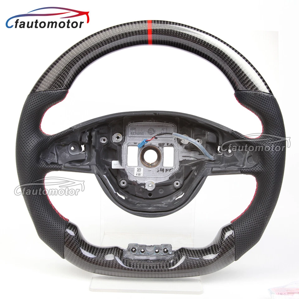 Volante de fibra de carbono para Mercedes-Benz AMG GT C43 C63 E63 S65 W205 2016+ Foto 2 de 4