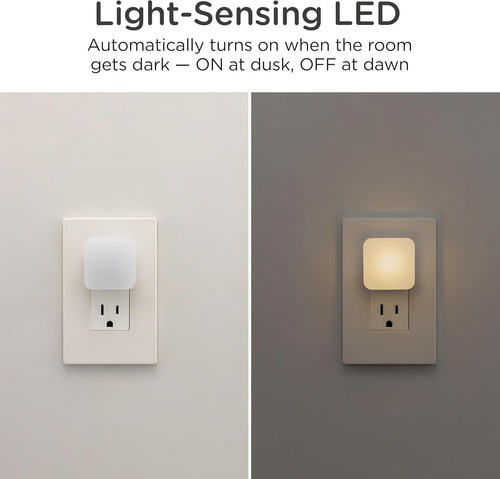 LED Night Light Plug In, Modern Night Lights Plug into Wall, Dusk to Dawn Sensor - Picture 4 of 10