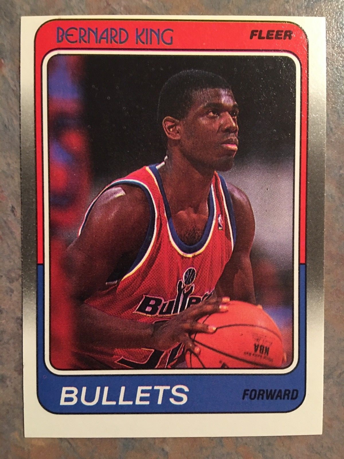 1988/89 Fleer Basketball Card #116 Bernard King Washington Bullets NM/MT