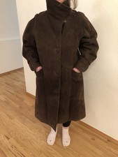 Ladies Brown Shearling Sheepskin Coat European Size 56