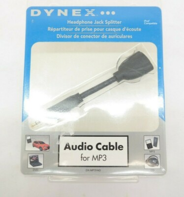 Jack Splitter Audio Cable for MP3  Dynex Headphone