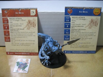 =Dungeons and Dragons D&D BLOOD WAR Ice Devil 35/60 with 2 cards= | eBay