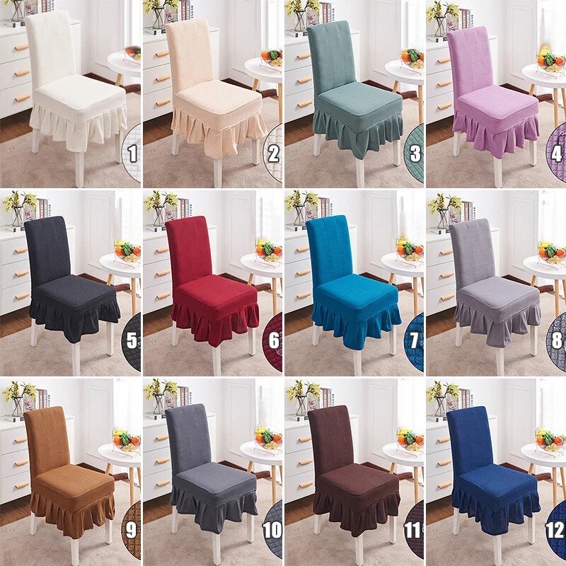 Plaid Stretch Dining Dining Chair Covers Slipcovers Thick with Chair Cover  Skirt