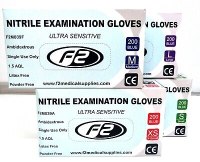 Buy BLACK BLUE Disposable Gloves Nitrile Powder Latex Free**100**200**