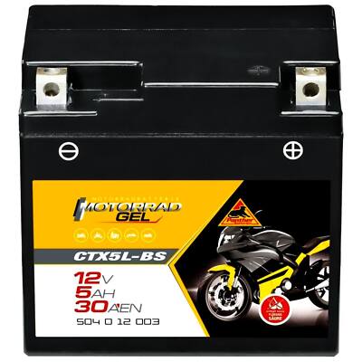 Panther CTX5L-BS GEL Batterie 12V 4Ah YTX5L-BS Motorradbatterie DIN 50412 Quad