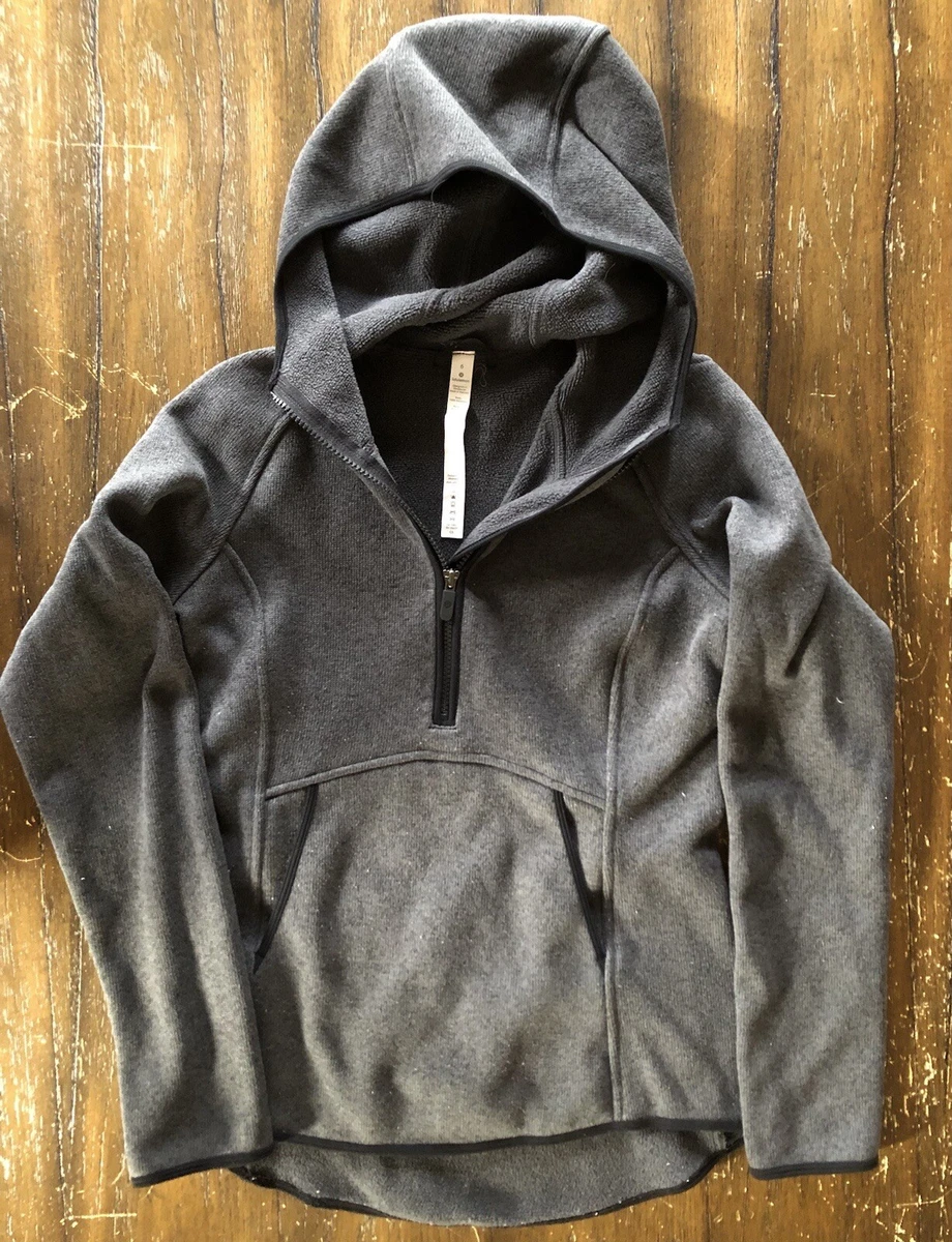 Lululemon 1/2 Zip Gray Pullover Hoodie Women’s Size 6 CA 35801 RN 106259