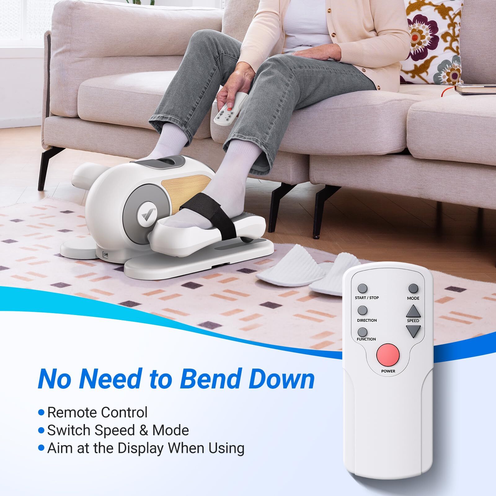 MERACH Under Desk Elliptical, Ellipse Leg Exerciser Electric as Seen on TV for S