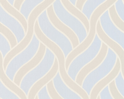 A.S.Création Tapete Vlies Schöner Wohnen 1137-26 Grau Beige Blau stylisch Wellen