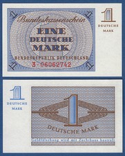 BUNDESKASSENSCHEIN  1 Mark (1967) Kassenfrisch / UNC Ro.317