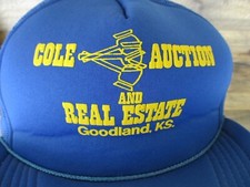 VTG Trucker Snapback Hat Cap - COLE AUCTION SERVICE GOODLAND KS REAL ESTATE