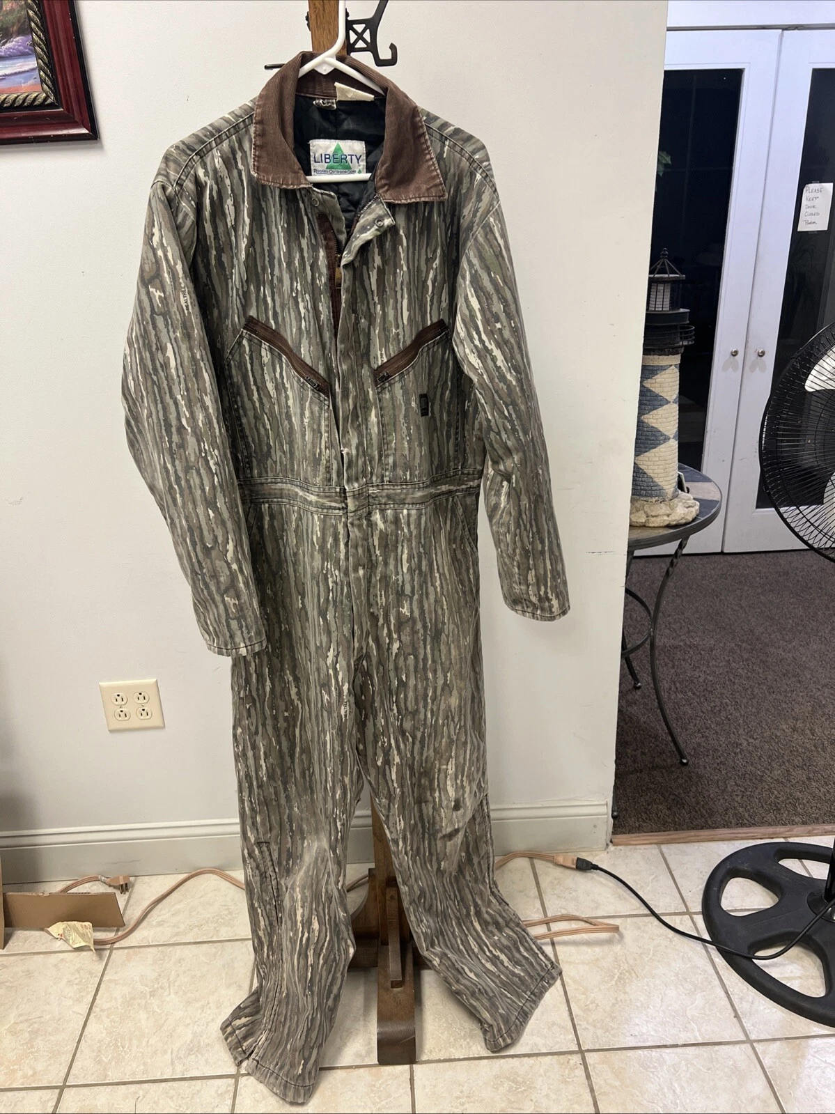 Vintage Liberty Outdoor Gear Coverall Camouflage Mens Zippered Work 48x29 1/2”
