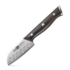 Klaus Meyer Rondure High Carbon Tri-ply Steel 3 inch Santoku Kitchen Chef Knife