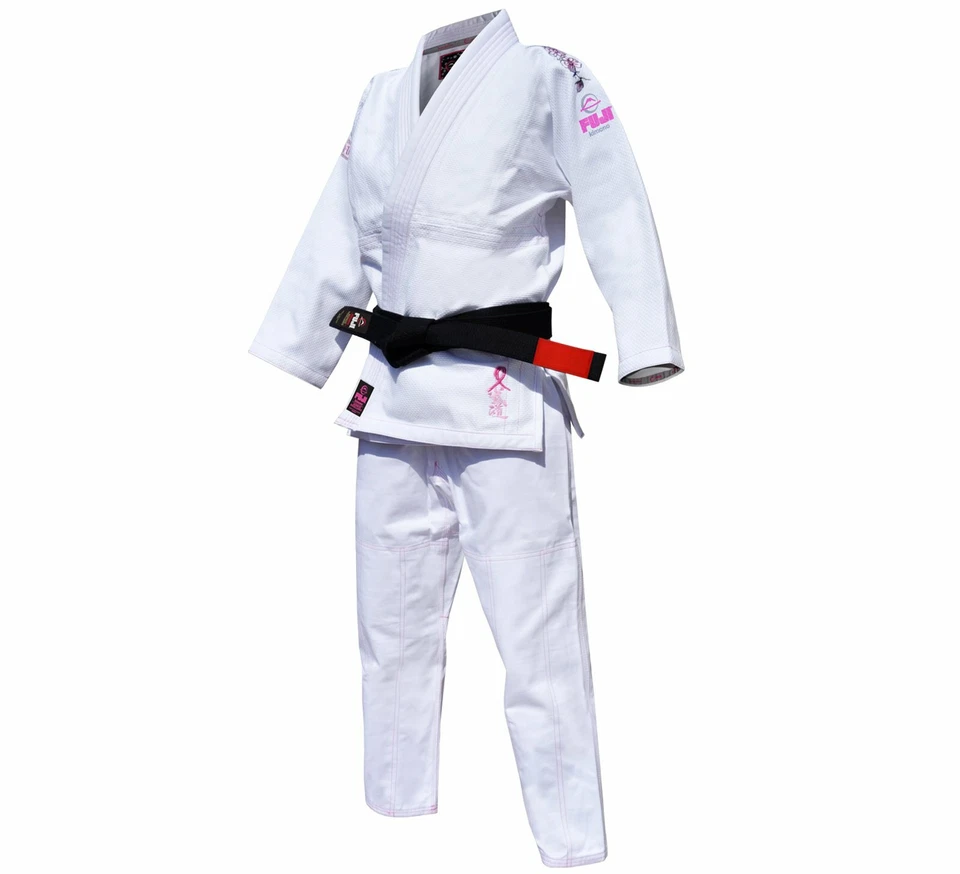 Fuji Womens Women Blossom Brazilian Jiu Jitsu Gi Jiu-Jitsu BJJ - White w Pink - Image 4 of 4