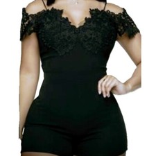 NWT Fashion Nova Hunter Green Romper, Excellent Condition.