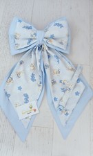 Fiocco nascita bimbo con ricamo a punto croce + catenella porta ciuccio abbinato