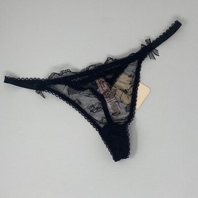 Agent Provocateur Black Summer Thong AP5 Extra Large NWT $115