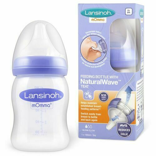 Lansinoh Feeding Bottle with Naturalwave teat - 160ml and 240ml options - Picture 1 of 6