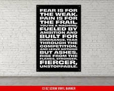 Fitness Motivation Banner - Home Gym Decor - Training Wall Art