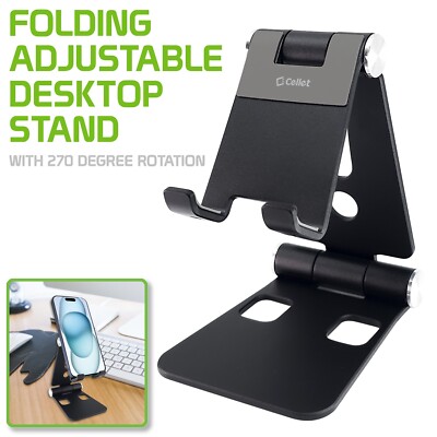 Cellet Adjustable Aluminum Phone Stand with 270° Rotation for Smartphone, Tablet