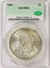1896 $1 Morgan Dollar CAC MS64