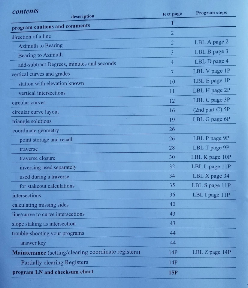 Surveying Solutions Book for the HP35s HP-35S - NCEES - Image 2 of 2