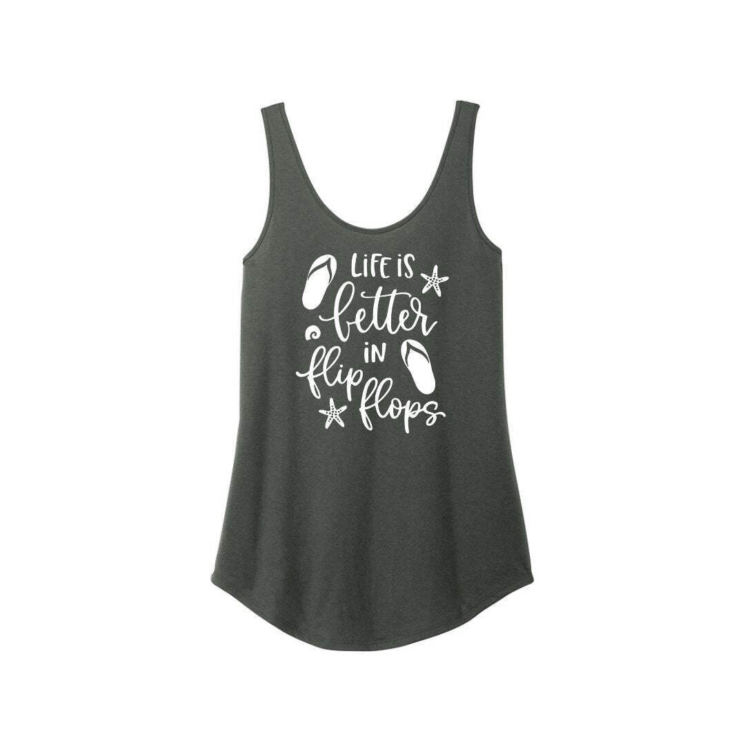 Life is better in flip flops - Women's tank top image 7