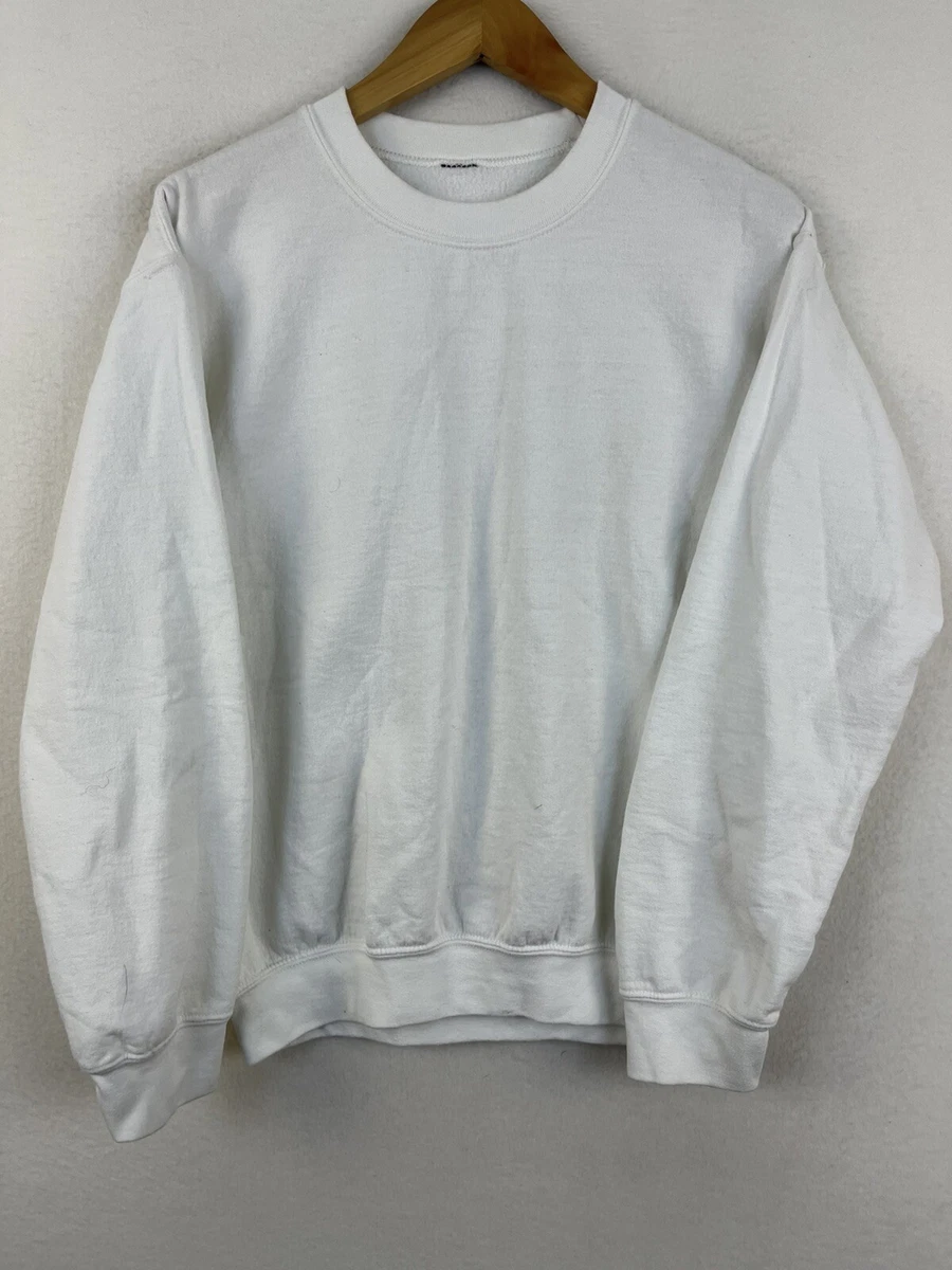 Blank white crew neck sweatshirt hot sale