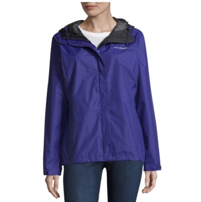 New Columbia Women Small Purple Grey Skies waterproof rain