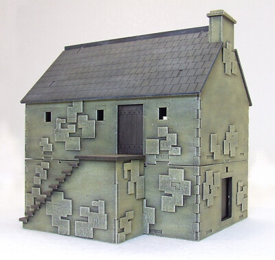 BASTLE HOUSE (Small) 28mm  - Built & Painted MDF to collectors standard.