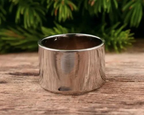 Flat Wide Band Handmade Solid 925 Sterling Silver Band For Men& Women All Size