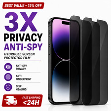 iPhone 14 Pro Max Privacy Anti-Spy Screen Protector Hydrogel 3 5 Pack